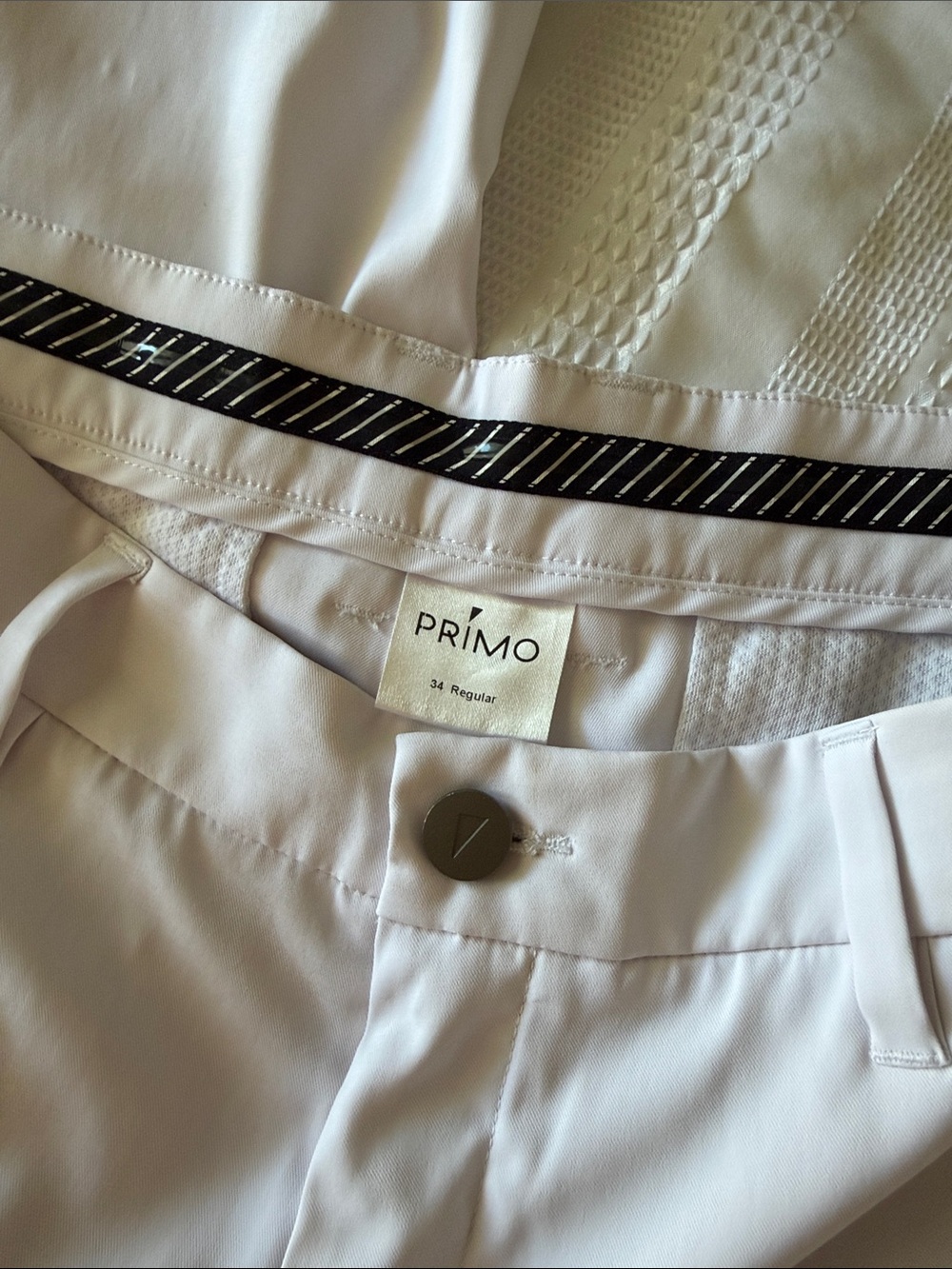 Men's White Primo Golf Joggers - Picture 5 of 6